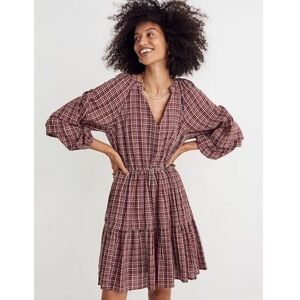 Madewell Seersucker Mini Oaklynn Drawstring Mini Dress